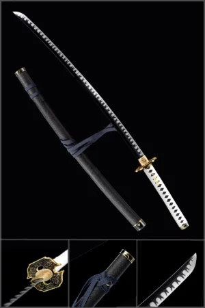 Devil May Cry Yamato Katana Handmade Game Sword High Manganese Steel Full Tang Blade With Grinding Hamon