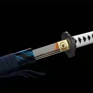 Ghost Of Tsushima Short Katana Handmade Game Sword Hand Polished Spring Steel Blade Copper Alloy