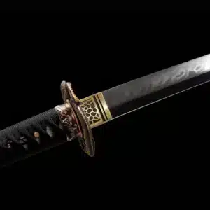 Handmade Japanese Katana Laito Sword Spring Steel Clay Tempered Rosewood Scabbard