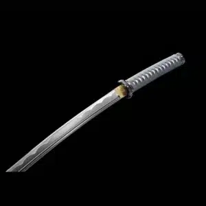 Handmade Japanese Katana Sword Carbon Steel Grey Blade With Blue Scabbard