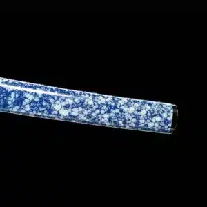 Handmade Japanese Katana Sword Blue Baked Patter Steel Bladefull Tang Blue Scabbard