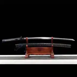 Handmade Japanese Katana Sword T Steel Blade With Hamon Full Tang Spot Scabbard