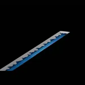 Handmade Japanese Ninjato Sword Spring Steel Fire Pattern Blade Blue Baked Full Tang Blue Saya