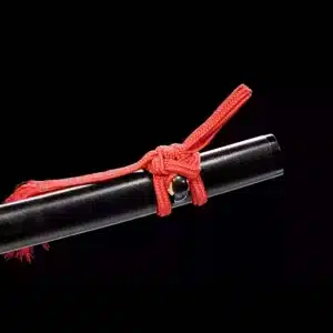 Handmade Japanese Samurai Katana Spring Steel Blade Clay Tempered With Black Saya Alloy Fitting