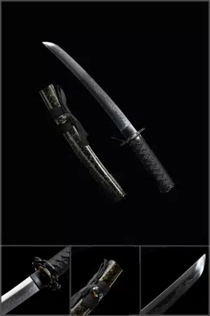 Handmade Japanese Samurai Katana High Manganese Steel Blade Clay Tempered With Grinding Hamon Alloy Fitting