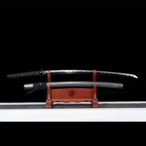 Handmade Japanese Samurai Katana High Manganese Steel Blade Clay Tempered With Grinding Hamon Alloy Fitting