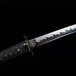 Handmade Japanese Samurai Katana High Manganese Steel Blade Clay Tempered With Grinding Hamon Alloy Fitting