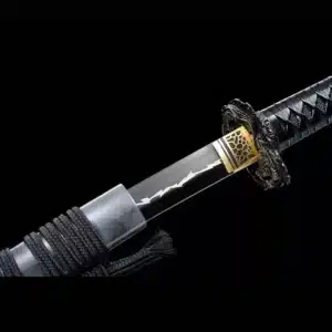 Handmade Japanese Samurai Katana High Manganese Steel Lighting Line Painted Blade Saya Full Tang