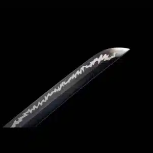 Handmade Japanese Samurai Katana High Manganese Steel Lighting Line Painted Blade Saya Full Tang