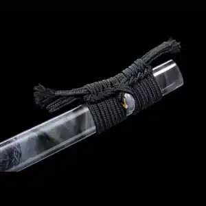 Handmade Japanese Samurai Katana High Manganese Steel Lighting Line Painted Blade Saya Full Tang