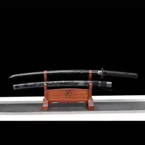 Handmade Japanese Samurai Katana High Manganese Steel Lighting Line Painted Blade Saya Full Tang