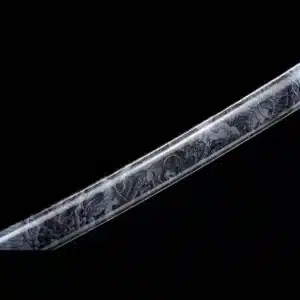 Handmade Japanese Samurai Katana High Manganese Steel Lighting Line Painted Blade Saya Full Tang