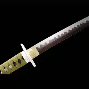 Handmade Japanese Samurai Katana Patter Steel Blade Clay Tempered Grinding Hamon Mixed Color Saya