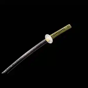 Handmade Japanese Samurai Katana Patter Steel Blade Clay Tempered Grinding Hamon Mixed Color Saya