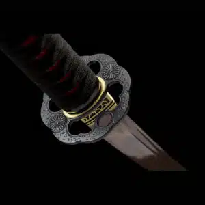 Handmade Japanese Samurai Katana Pattern Steel Red Blade With Bo Hi Purple Saya