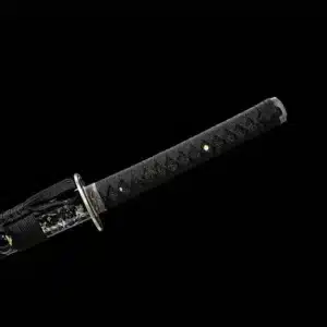 Handmade Japanese Samurai Katana Sword Carbon Steel Blue Blade Dragon Pattern Battle Ready