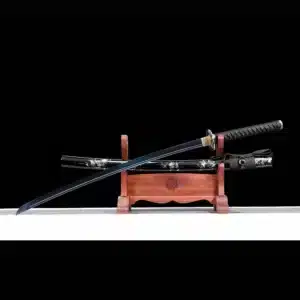 Handmade Japanese Samurai Katana Sword Carbon Steel Blue Blade Dragon Pattern Battle Ready