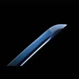 Handmade Japanese Samurai Katana Sword Carbon Steel Blue Full Tang Blade With Bo Hi Black Saya