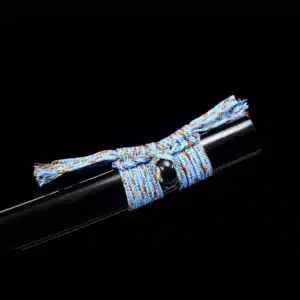 Handmade Japanese Samurai Katana Sword Carbon Steel Blue Full Tang Blade With Bo Hi Black Saya