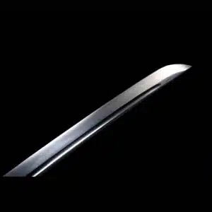 Handmade Japanese Samurai Katana Sword Spring Steel Black Blade Full Tang With Grey Scabbard