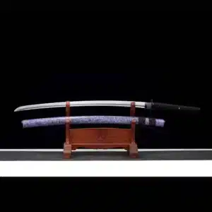 Handmade Japanese Samurai Katana Sword Spring Steel Blade Full Tang With Bo Hi Purple Saya