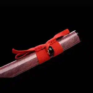 Handmade Japanese Samurai Katana Sword Spring Steel Red Blade Full Tang With Red Saya