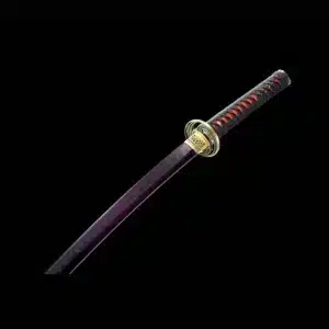 Handmade Japanese Samurai Katana Sword High Manganese Steel Blade Blue Baked Full Tang Multi Colored Saya