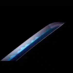 Handmade Japanese Samurai Katana Sword High Manganese Steel Blade Blue Baked Full Tang Multi Colored Saya