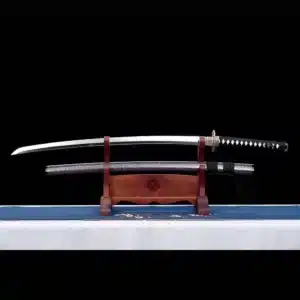 Handmade Japanese Samurai Katana Sword High Manganese Steel Blade Full Tang Mirror Polished Purple Saya