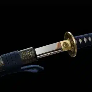 Handmade Japanese Samurai Katana Sword High Manganese Steel Blade Full Tang With Bo Hi Green Saya