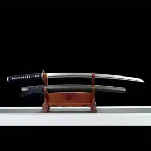 Handmade Japanese Samurai Katana Sword High Manganese Steel Blade Full Tang With Bo Hi Green Saya