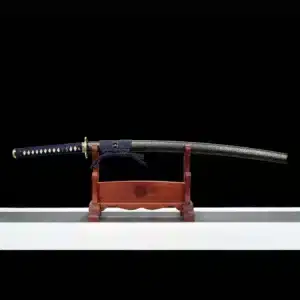 Handmade Japanese Samurai Katana Sword High Manganese Steel Blade Full Tang With Bo Hi Green Saya