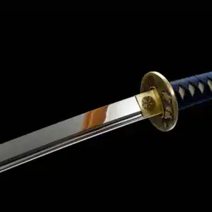 Handmade Japanese Samurai Katana Sword High Manganese Steel Blade Full Tang With Bo Hi Green Saya