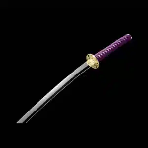 Handmade Japanese Samurai Katana Sword High Manganese Steel Blade Mirror Polished Black Saya