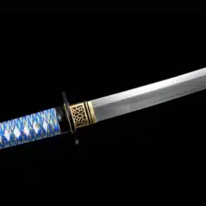 Handmade Japanese Samurai Katana Sword High Manganese Steel Blade Mirror Polished White Saya