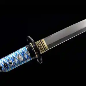 Handmade Japanese Samurai Katana Sword High Manganese Steel Blade Mirror Polished White Saya