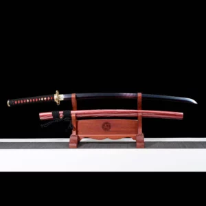 Handmade Japanese Samurai Katana Sword High Manganese Steel Blade Twist Lines Blue Baked Full Tang Pink Saya