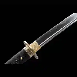 Handmade Japanese Samurai Katana Sword High Performance T Steel Clay Tempered With Bo Hi Battle Ready Black Saya Beige Sageo