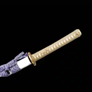 Handmade Japanese Samurai Katana Sword High Performance T Steel Clay Tempered With Bo Hi Battle Ready White Saya