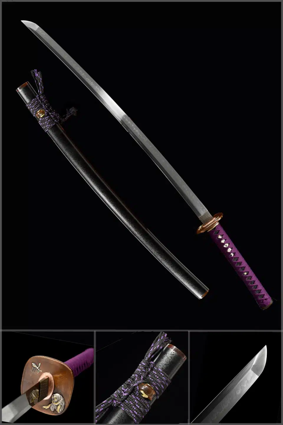 Handmade Japanese Samurai Katana Sword High Performance T Steel Clay Tempered With Hamon Battle Ready