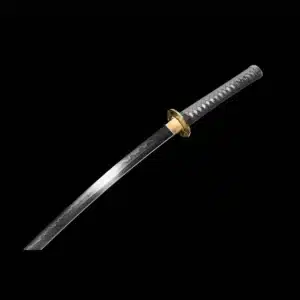 Handmade Japanese Samurai Katana Sword High Performance T Steel Clay Tempered With Hamon Black Saya