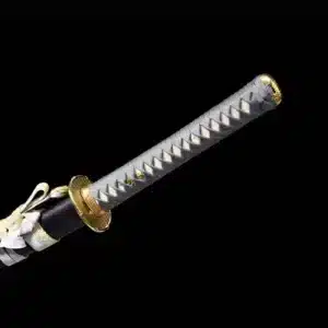 Handmade Japanese Samurai Katana Sword High Performance T Steel Clay Tempered With Hamon Black Saya