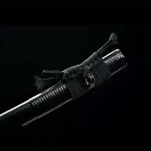 Handmade Japanese Samurai Katana Sword High Performance T Steel Clay Tempered With Hamon Black Scabbard