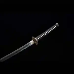 Handmade Japanese Samurai Katana Sword High Performance T Steel Clay Tempered With Hamon Black Scabbard