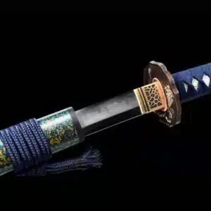 Handmade Japanese Samurai Katana Sword High Performance T Steel Clay Tempered With Hamon Green Scabbard