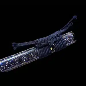 Handmade Japanese Samurai Katana Sword High Performance T Steel Full Tang With Hamon Battle Ready Bling Blue Saya