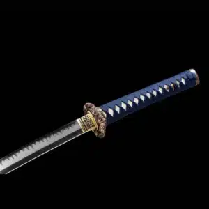 Handmade Japanese Samurai Katana Sword High Performance T Steel Full Tang With Hamon Battle Ready Bling Blue Saya