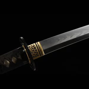 Handmade Japanese Samurai Katana Sword High Performance T Steel Full Tang With Sickle Pattern Hamon