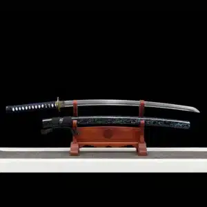 Handmade Japanese Samurai Katana Sword High Performance T Steel T Steel Clay Tempered With Bo Hi Battle Ready Bling Blue Saya