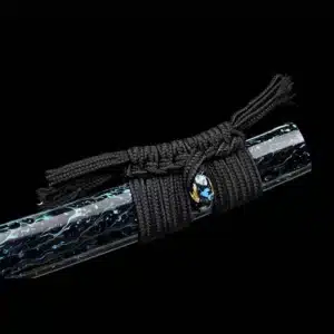 Handmade Japanese Samurai Katana Sword High Performance T Steel T Steel Clay Tempered With Bo Hi Battle Ready Bling Blue Saya